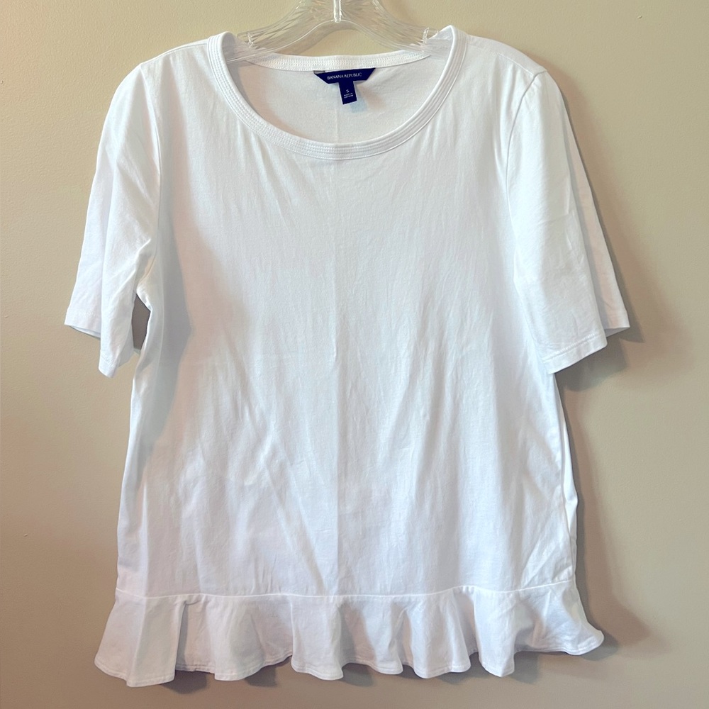 Banana Republic Cross Back Ruffle Tee